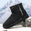 Braune Herren Winterstiefel Outdoor Warm Plüsch Schneestiefel Herren Pelz Knöchelstiefel Für Damen Zum Hineinschlüpfen Baumwollschuhe Botas Masculino