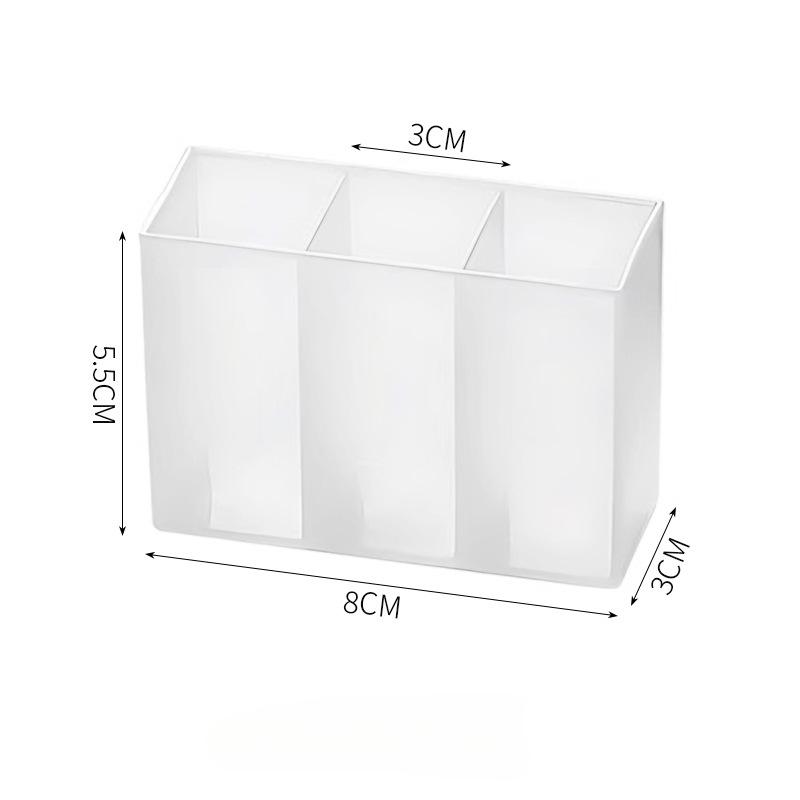 Wall Mounted 3Grids Organizer Mirror Cabinet Self-Adhesive Objects Storage Box