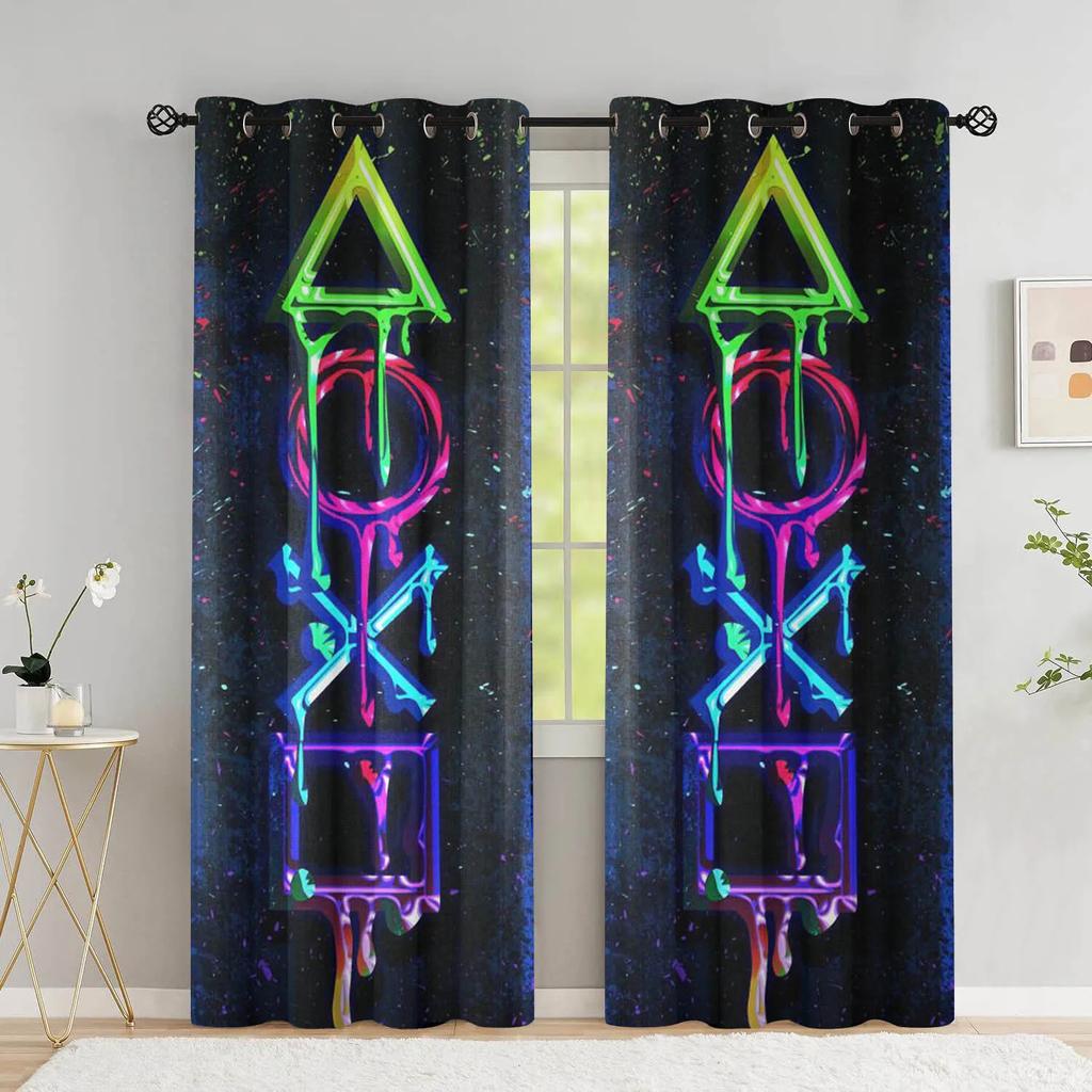 Gamer Curtains for Boys Bedroom Gaming Room Decor High Shading Curtains Playing Video Game Window Drapes Thick Blackout Drape