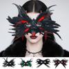 Cosplay Halloween Eye Mask Large Horn Gothic Mask Halloween Feather Masks  Halloween Carnival