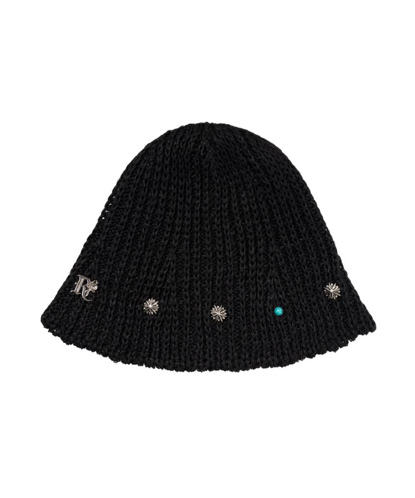 Aleseueseussi Rivet Bucket Beanie - Black