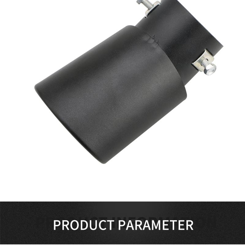 1PCS 2.5" Inlet Car Auto Exhaust Muffler Tip Pipe  Stainless Steel Chrome Trim Rear Tail Throat For Most Cars