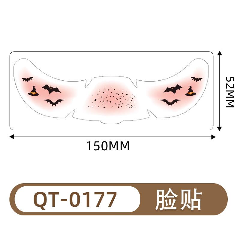 Halloween Makeup Stickers Freckle Stickers Waterproof Temporary Facial Tattoo Stickers Halloween Tattoos