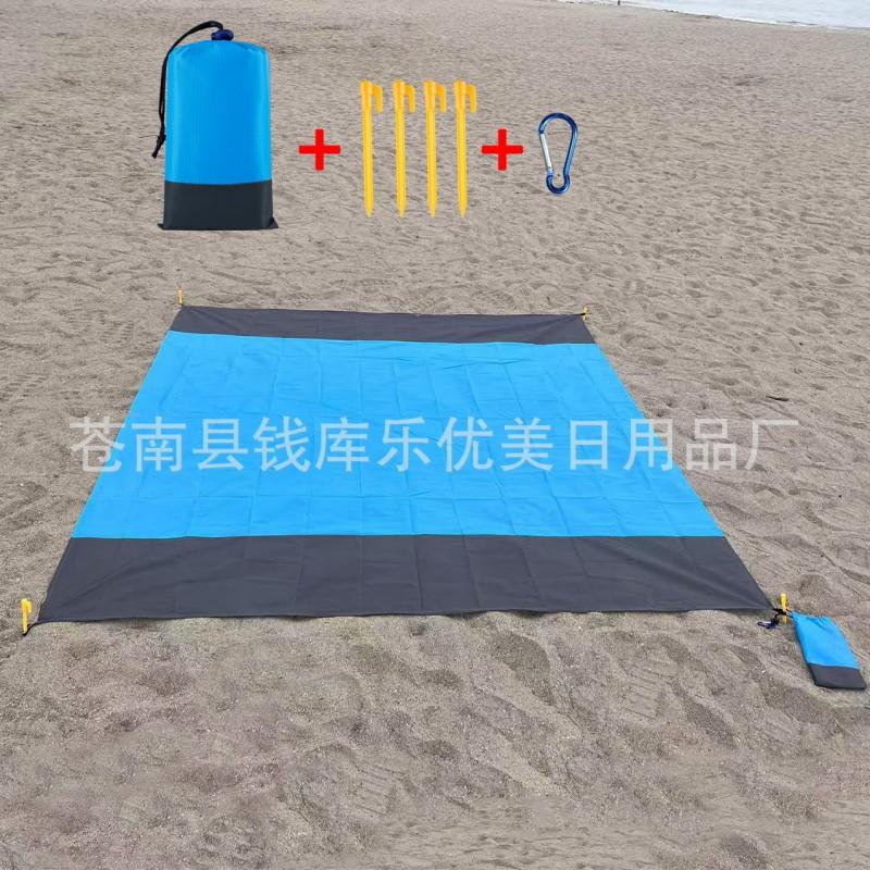 Waterproof Foldable Picnic Blanket Camping Beach Outdoor Use 210x200cm With Sandbags 2-4 Person