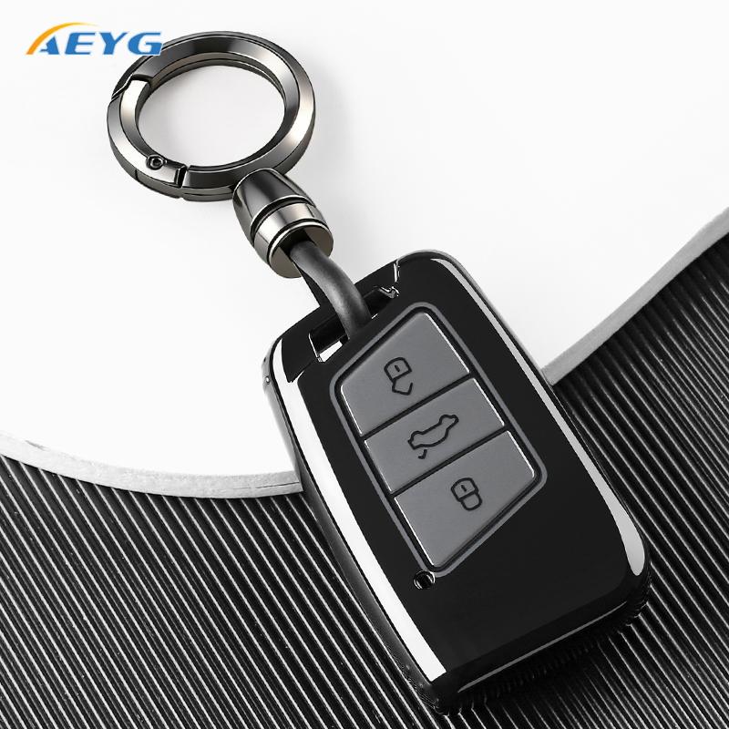 Fashion Soft Tpu Car Smart Key Case Shell Cover For Vw Passat B8 Skoda Kodiaq Superb A7 Protected Holder Keyless Fob Accessories