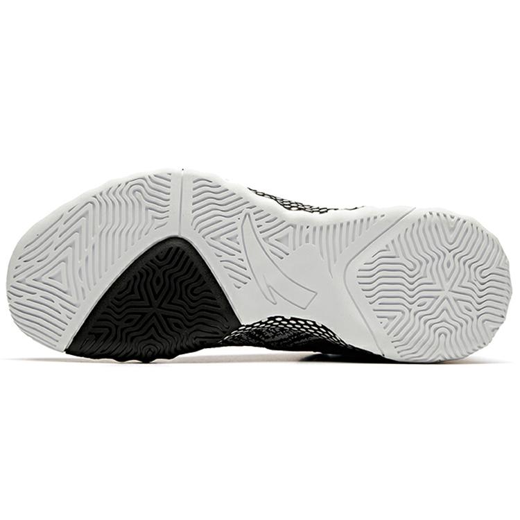 New Anta Crazy 3 Cushioning Warm High Top Basketball Shoes Men's Black White 11941606-5