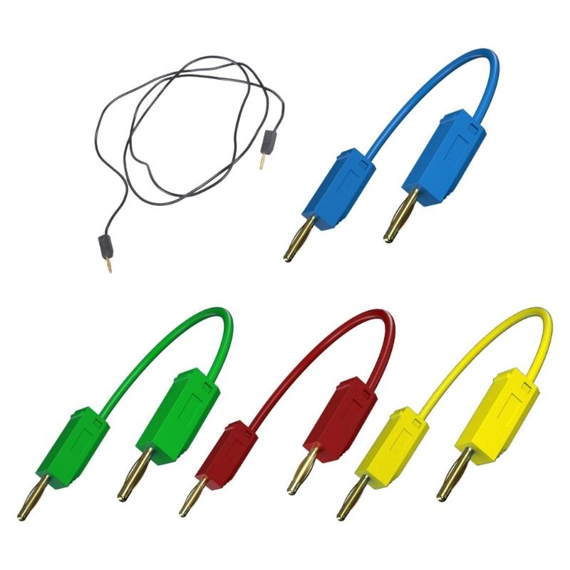 Gold Plate Banana Plugs Test Leads with 2mm Layer Lift Corrosion Resist for High Current 10amp 600V Electrical Testing