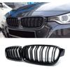 Grile Grile Fata Grile Rinichi Inlocuire pentru BMW Seria 3 F30 F31 F35 2011- Lamele Duble M4 Sport Style Negru Luminos