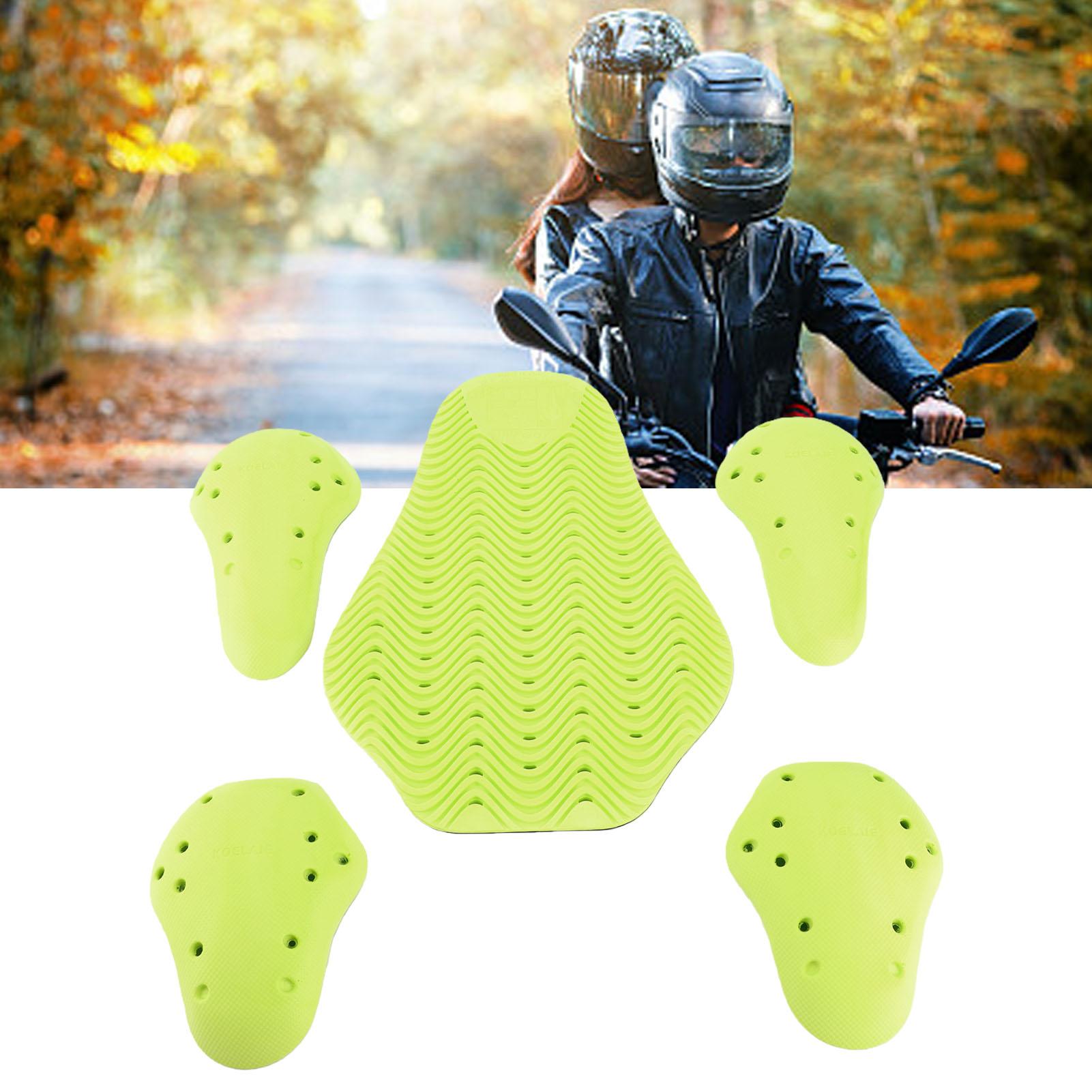 Protection Dorsale de Moto, Inserts pour Blouson en PU, Lot de 5 Protections Épaule, Coude et Dos, 40 x 30 cm, Équipement Respirant et Ventilé pour