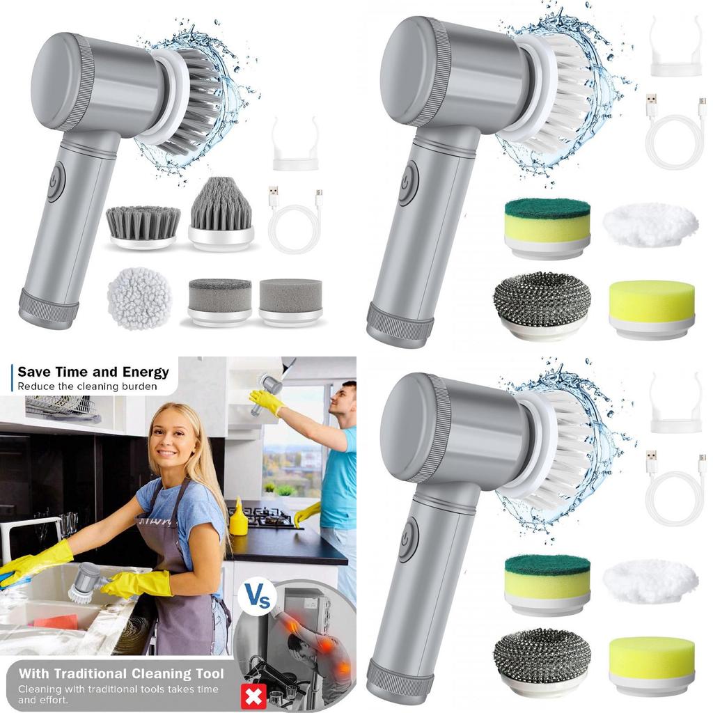 Home Multifunctional Wireless Handheld Electric Cleaning Brush For Kitchen Sink Bathroom And Ceramic Surface Care