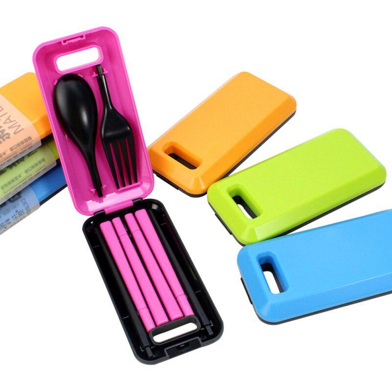 Buy 3 In 1 ABS Folding Dinnerware Cutlery Fork Chopsticks Set with