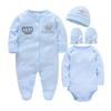 Herbst Langarm Baumwoll-Body für Babys & Kleinkinder (0-1 Jahr) mit Druckknöpfen im Schritt