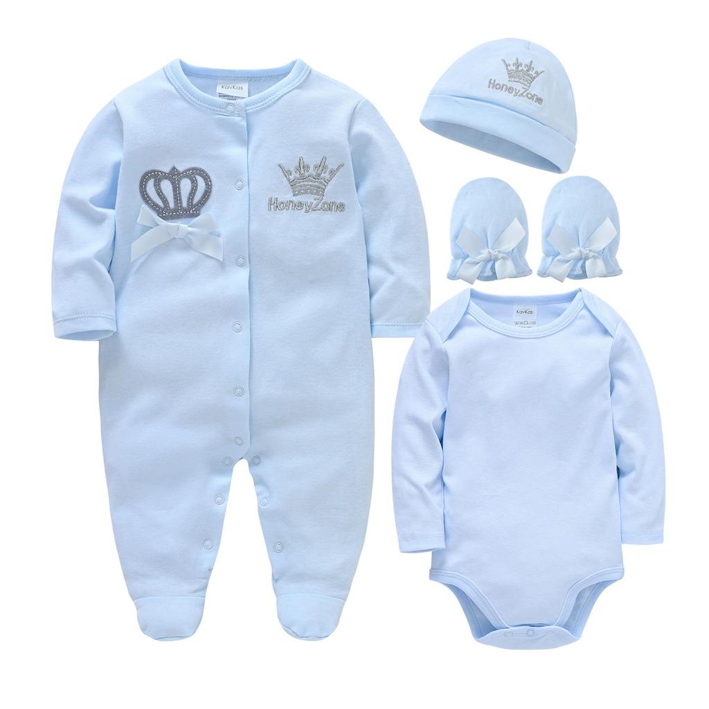 Herbst Langarm Baumwoll-Body für Babys & Kleinkinder (0-1 Jahr) mit Druckknöpfen im Schritt
