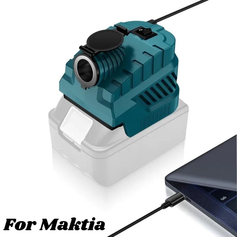 For Makita 18V 20V Battery DC 12V Buck Converter Cigarette Lighter USB Type C Power Supply for DIY Car Refrigerator