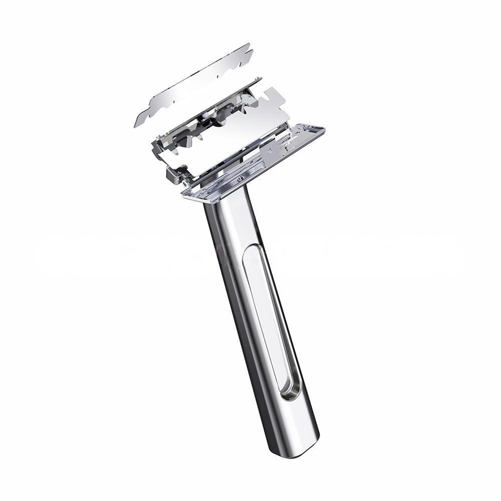 Classic Double-Layer Metal Razor Stand for Manual Shaving Razors