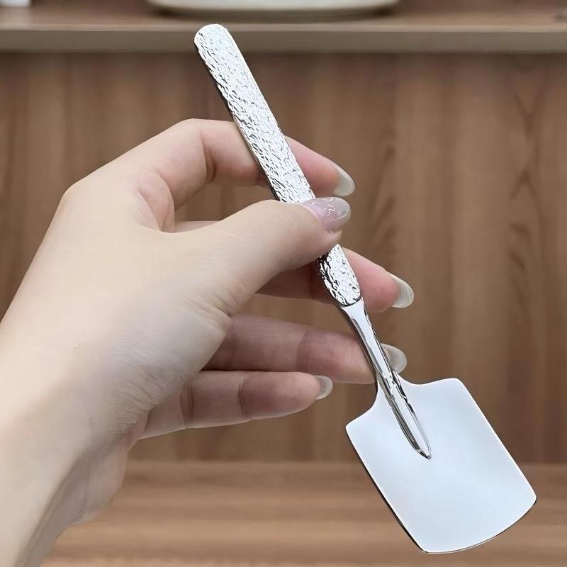 Stainless Steel Hammered Retro Watermelon & Dessert Spoon Set—Thickened, Creative, Cute Design.