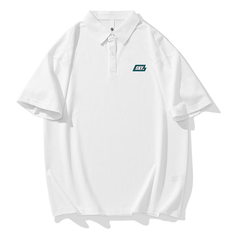 Latest Summer T-shirt Relaxed Fit Lapel Short-sleeved POLO Blouse T-shirt