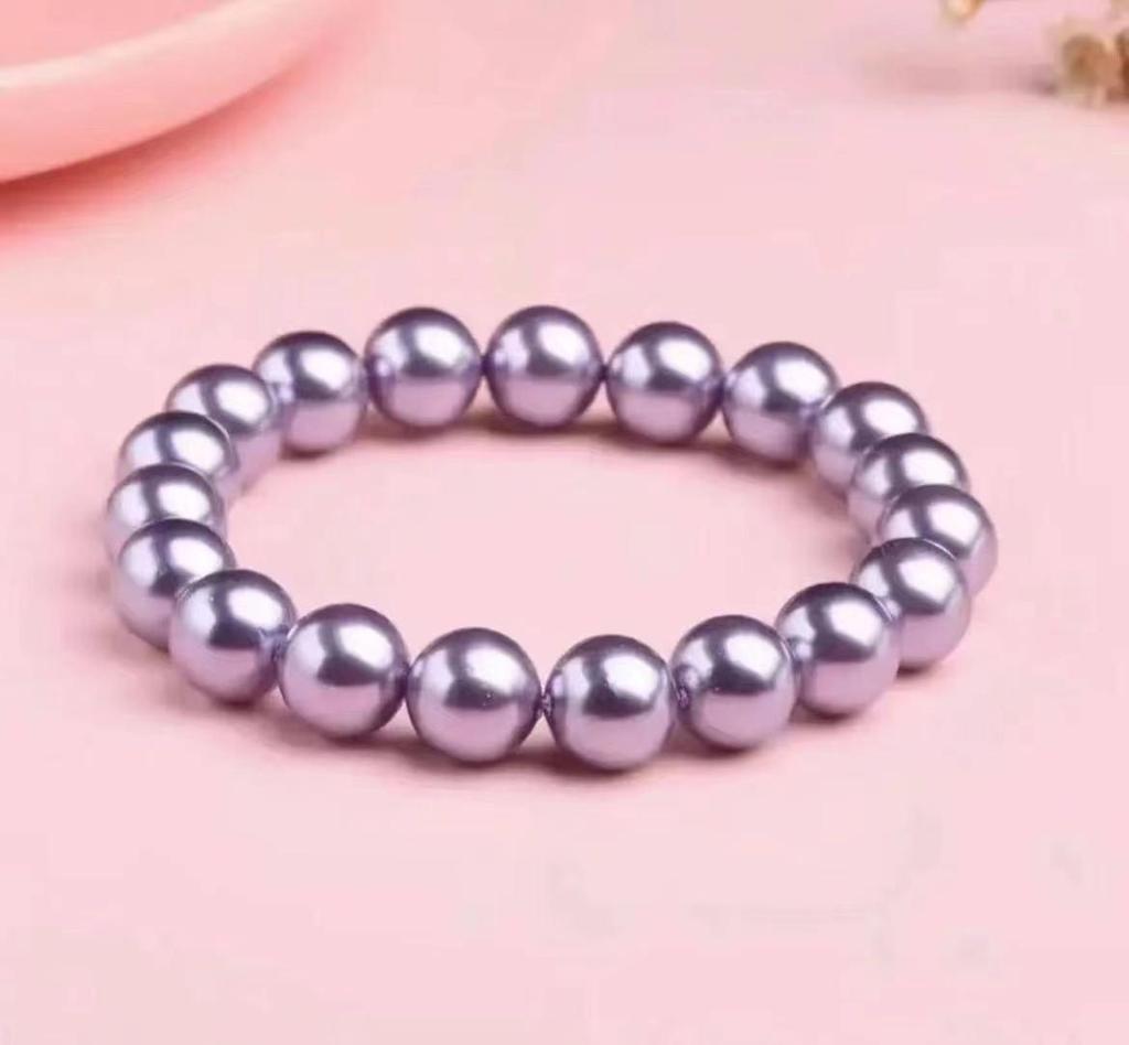 Purple and Gold Glass Bead Bracelet – Perfect Gift for Mother or Girlfriend