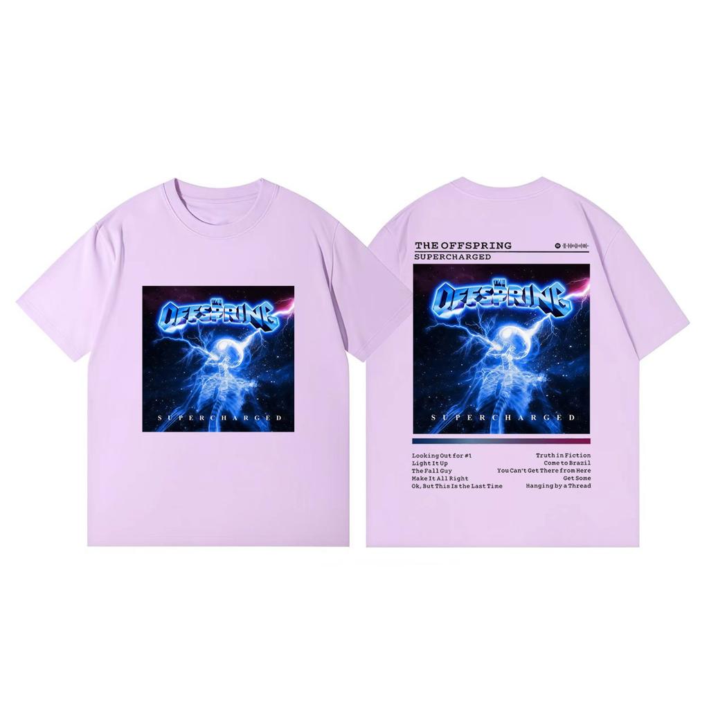 The Offspring Supercharge Album Poster Tshirt Fashion Punk Rock Short Sleeve T Shirts Men Women Casual Loose Cotton Tshirts