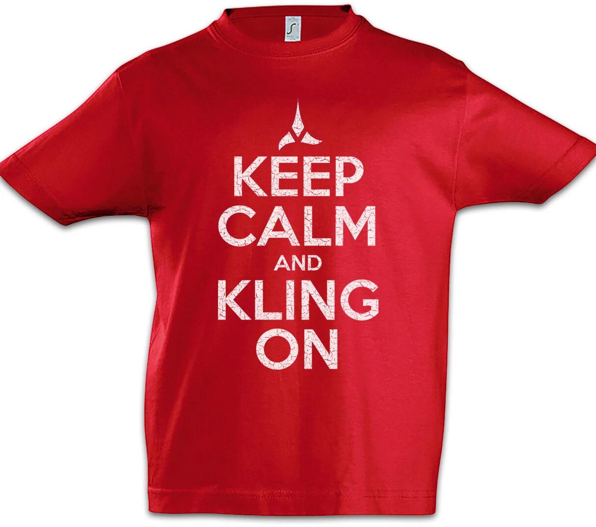 Keep Calm And Kling On Kids Boys kids boys T-Shirt Star Klingon Fun Trek Klingons 110