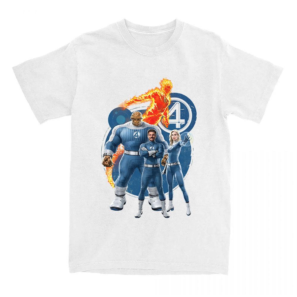 Summer Women Men Tees Film The Fantastic Four First Steps Movie T-shirt Cotton Summer Female Tshirts Unisex Streetwear Top