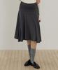 CITYBREEZE Layered Yoke Banding Flare Skirt_Melange Grey