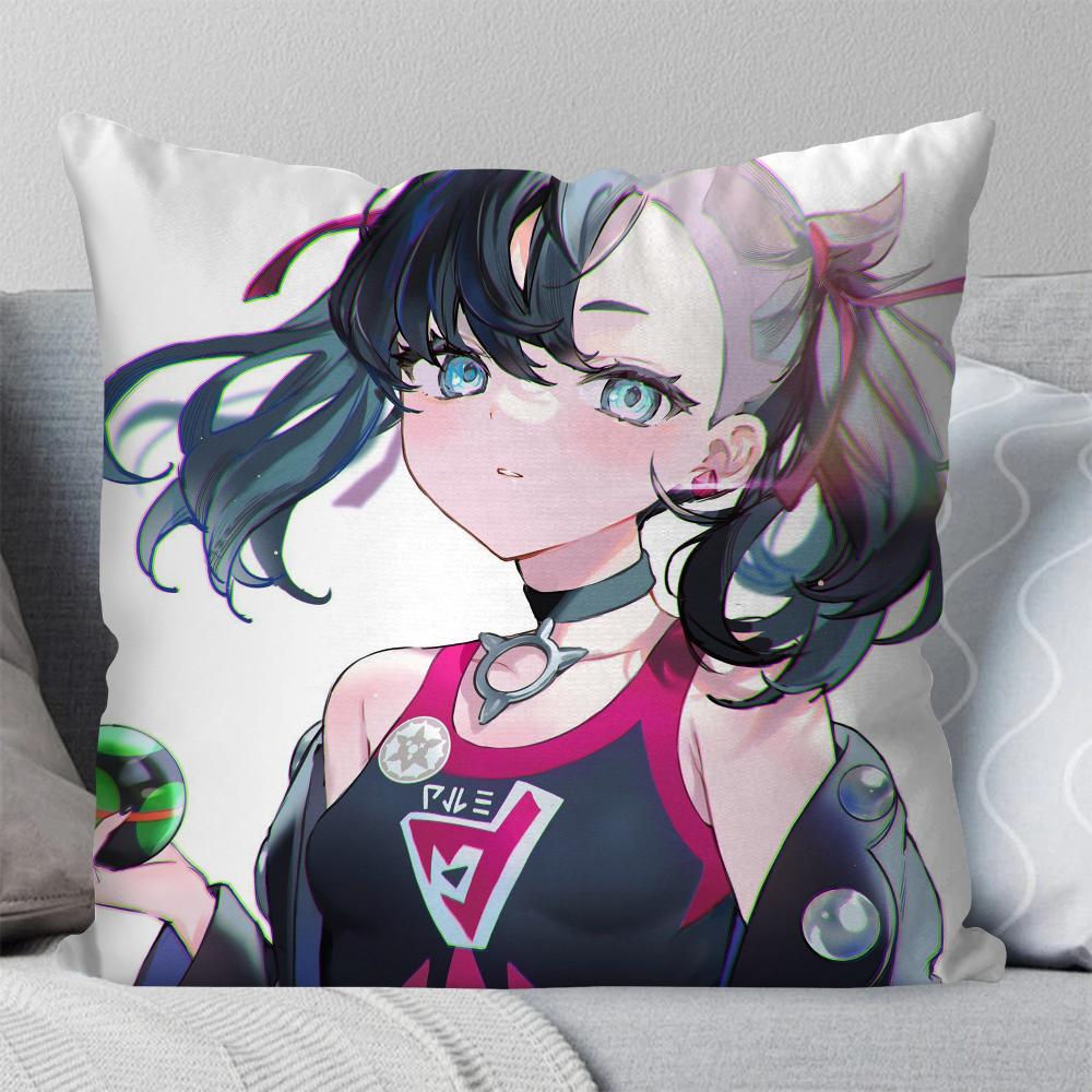 Marnie Animation P-Pokemon Pillow Case Square Pillow Bedroom Sofa Leisure Comfort Cushion Car Living Room Home Decoration 40X40