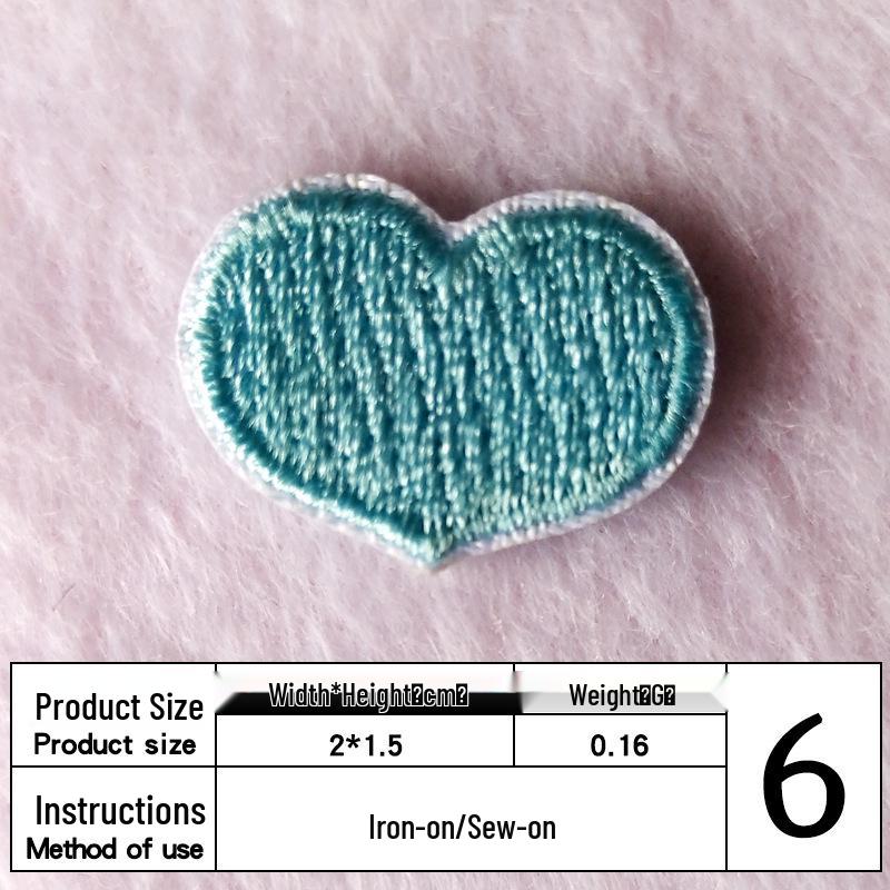 Na Yang Heart Embroidery Self-Adhesive Patch for DIY Clothing and Decoration