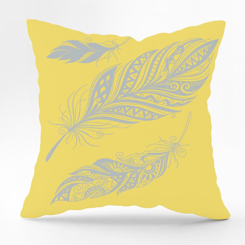 

Скандинавская минималистичная решетчатая серо-желтая линия решетчатая подушка для дивана, поясная подушка, креативная наволочка, украшение для дома, наволочка 40x40cm