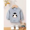 Cute Cartoon Print Pattern, Durable, Wrinkle Resistant, Comfortable and Versatile Round Neck Hoodie for Baby Girls Aged