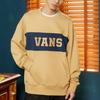 Vans Logo Print Color Block Pullover Casual American Sweatshirt Unisex Sweatshirt Terracotta VN0002HRYUU