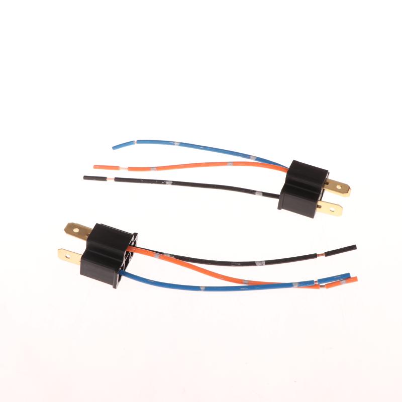 2/4PCS Car Headlight Fog Lamp Male Adapter Socket Wiring Harness H4 Bulb Socket Male Adapter Connector