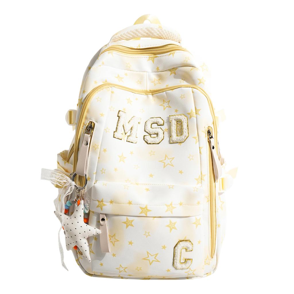 Schoolbag New Student Schoolbag Junior High School Girl Large Capacity Cute Star Backpack Ins Wind Middle School High School Backpack