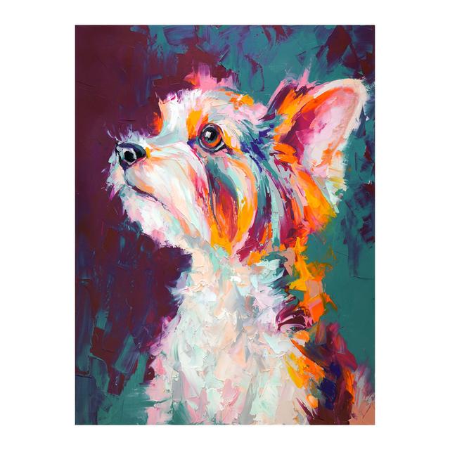 Abstract Cute Animal Canvas Painting Graffiti Art Dog Posters and Prints Modern Wall Art Pictures for Home Decoration No Frame