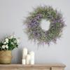 Lavender Wreath " Artificial for Front Door Wall Window Party Decor, Indoor/Outdoor Use