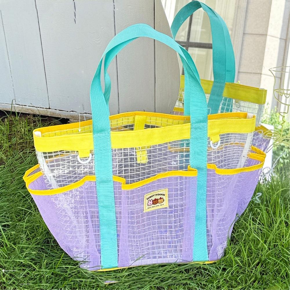 Hollow Out PVC Transparent Shoulder Bag Large Capacity Toiletry Storage Bag  Shower