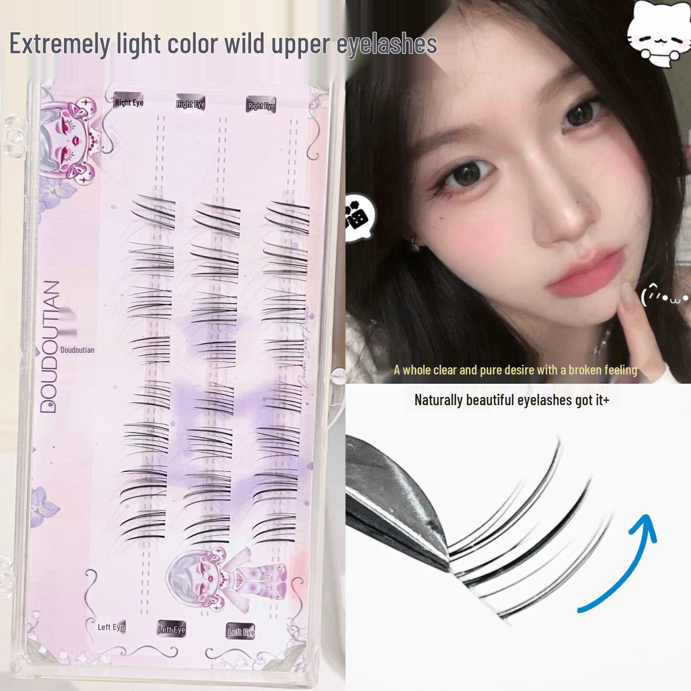 Doudou Sweet Ultra-Light Natural Wild Messy Soft Fairy False Lashes