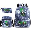 One Piece Zoro Print Student Backpack Set Casual Daypack with Shoulder Bag Pencil Case for Kids Teens School Supplies