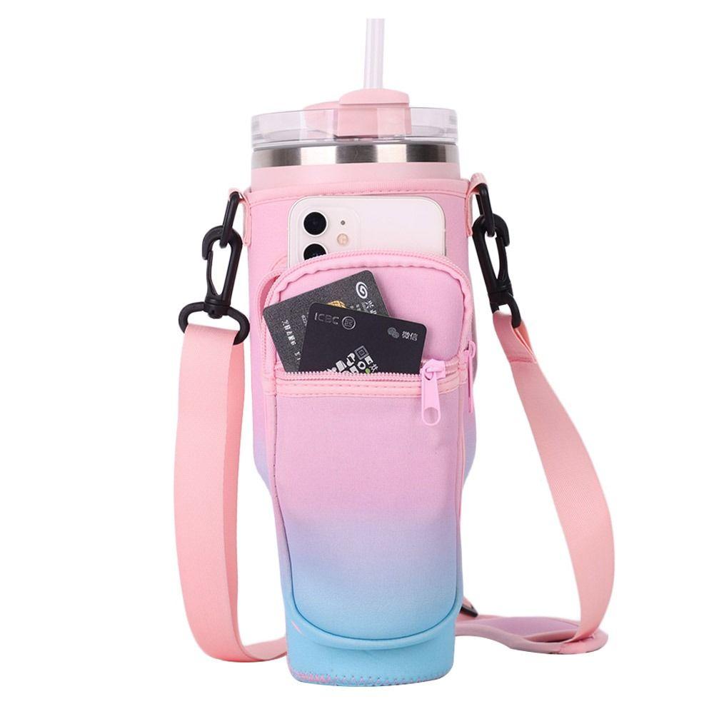 Shoulder Strap Cup Sleeve Adjustable Water Cup Bags Water Bottle Holder Pouch for Stanley 40oz Cup