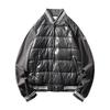 Sleeve Sports Patchwork Lightweight Down Jacket Men's Autumn and Winter Baseball Uniform Jacket Foreign Trade Men's Clothing Cotton-padded Jacket