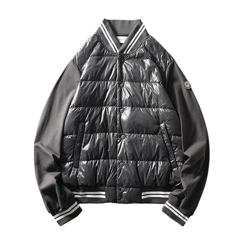 Sleeve Sports Patchwork Lightweight Down Jacket Men's Autumn and Winter Baseball Uniform Jacket Foreign Trade Men's Clothing Cotton-padded Jacket