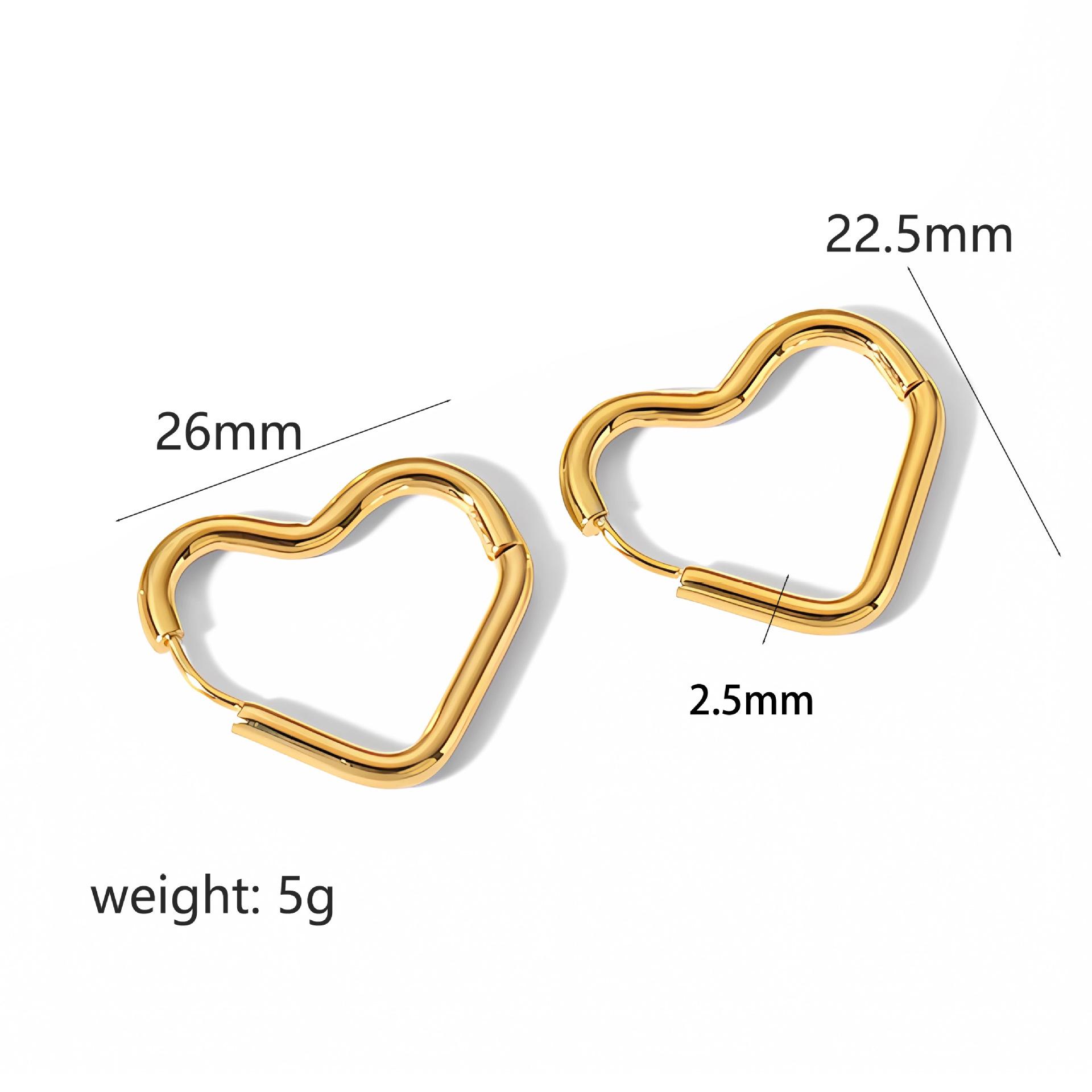 

Геометрические серьги Love в европейском и американском стиле: 18-каратное золото, нержавеющая сталь