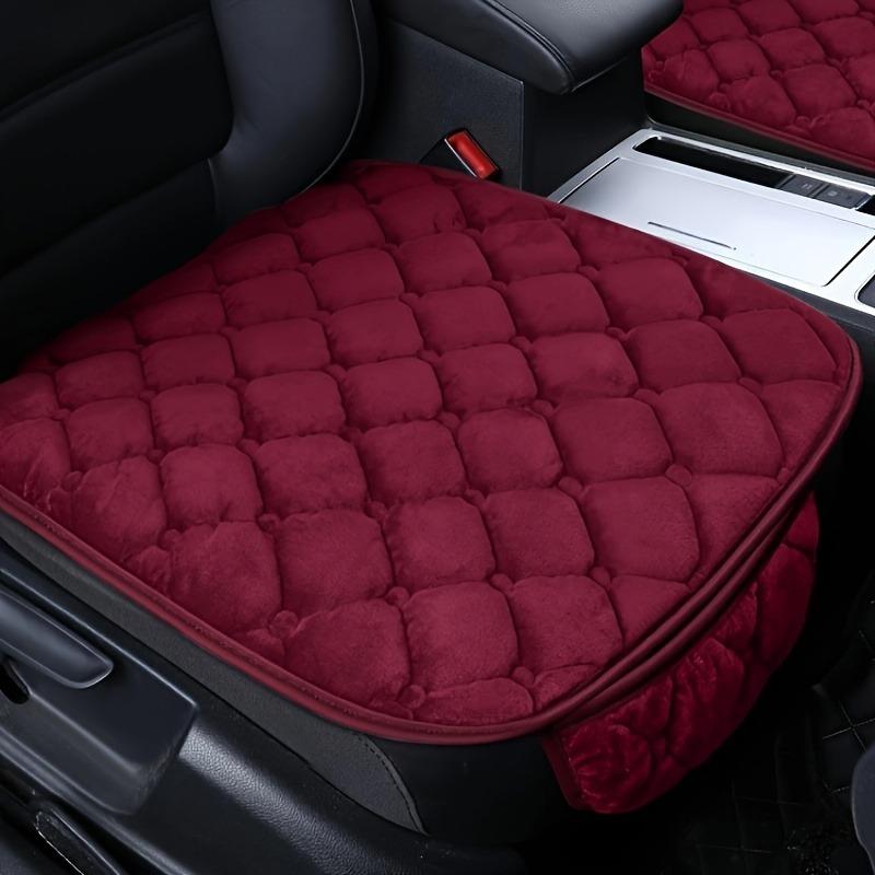 2pcs Short Plush Gentle Down Car Seat Cushions with Non-slip Bottom and Storage Bag, Universal Vehicle Truck SUV Office Chair