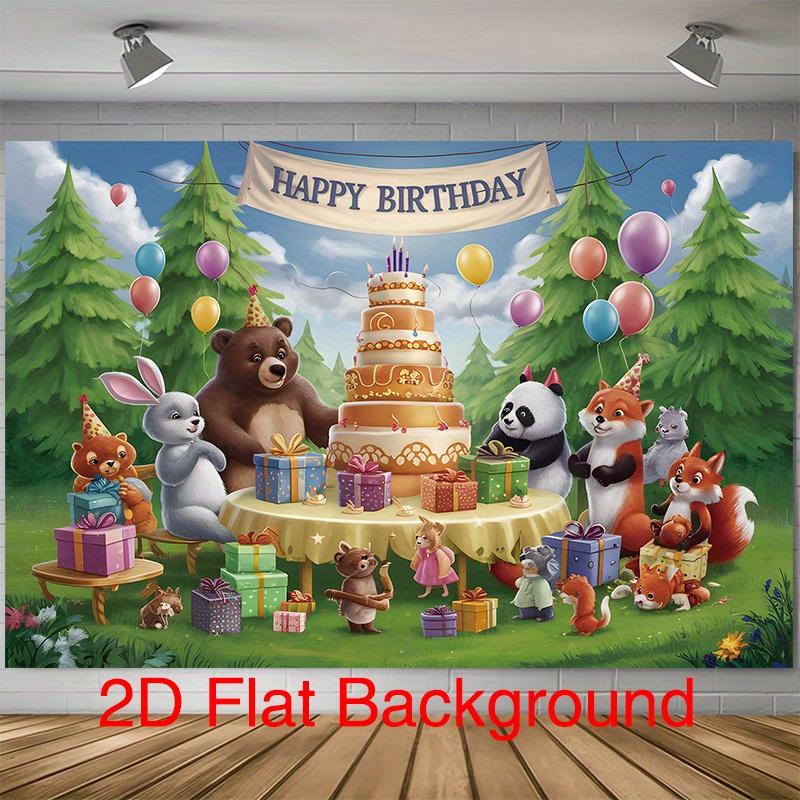 Party Backdrop Cake Flat Animals Cafe Restaurant Club Garage Booths Studio Photo Background Decor Birthday Party Decor