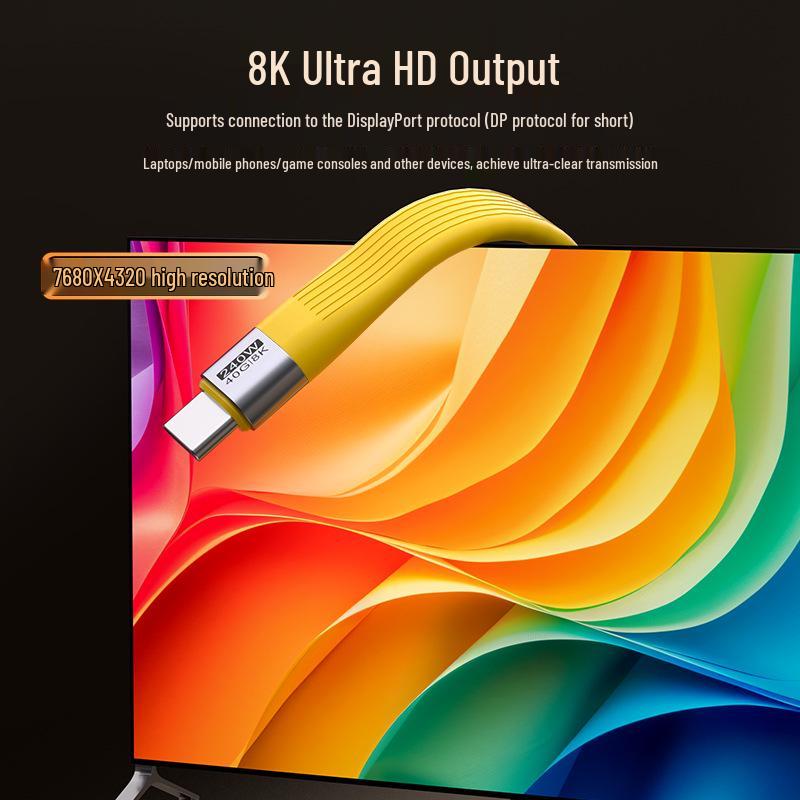 8K HD Video, 240W Super Fast Charging, 40Gbps High-Speed Keychain Data Cable