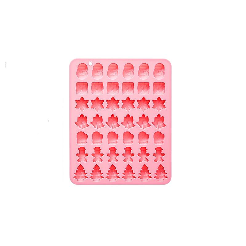 42 Cavity Santa Claus Snowflake Chocolate Mold Silicone Candy Mold Non-Stick Cake Baking Tools For Delicious Holiday Treats