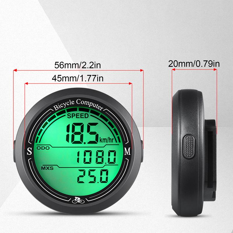 Wireless Bike Computer Wireless LCD Display Cycling Speed Tracker Water Resistant Multi-Functions Electronics GPS Units For Road