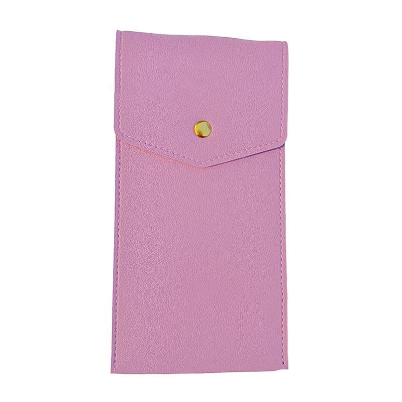 

Pencilcase Faux Leather Large Capacity Multi-Slot Pouch - Pure Color Stationery Organizer / Pen Protective Case