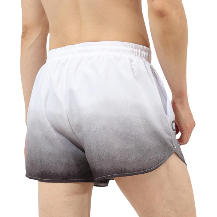 Li Ning Comfortable Professional Square Swim Trunks For Hot Springs And Beach Men swimwear White Gray LNKW062-1