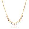 Wanshing Classic 18K Gold Plated Stainless Steel Zircon Pendant Paperclip Chain Necklaces for Women, Multiple Styles
